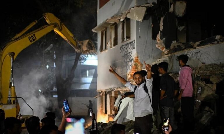 Bangladesh protesters destroy house linked to exiled former leader Hasina