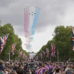 British royal family watches military parade marking start of VE Day events in London