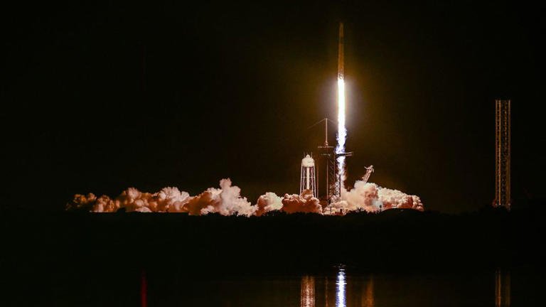 Four astronauts launch to the space station as NASA grapples with strange twist in leak issue