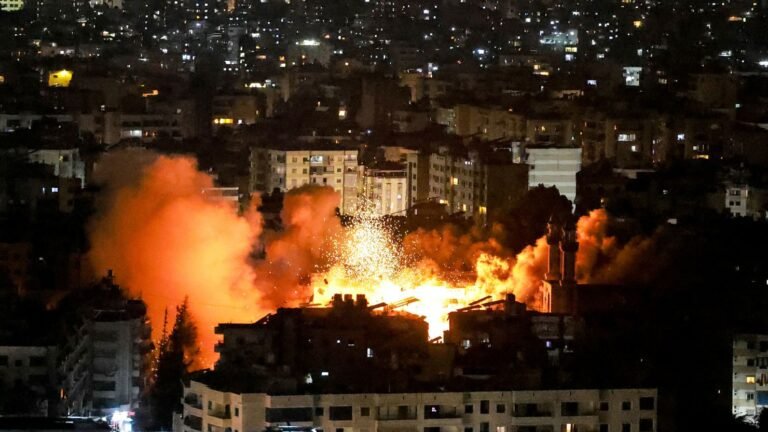 Israel attacks suburbs of Beirut, targeting alleged Hezbollah ‘drone factories’