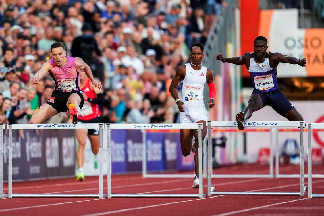 Karsten Warholm breaks his own world best 300-meter hurdles time