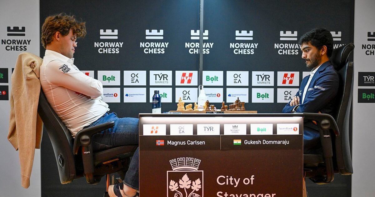 Magnus Carlsen slams table in frustration after shock loss to world champion Gukesh Dommaraju in ‘turnaround of the year’