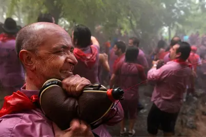 The Spanish town where locals soak each other with wine