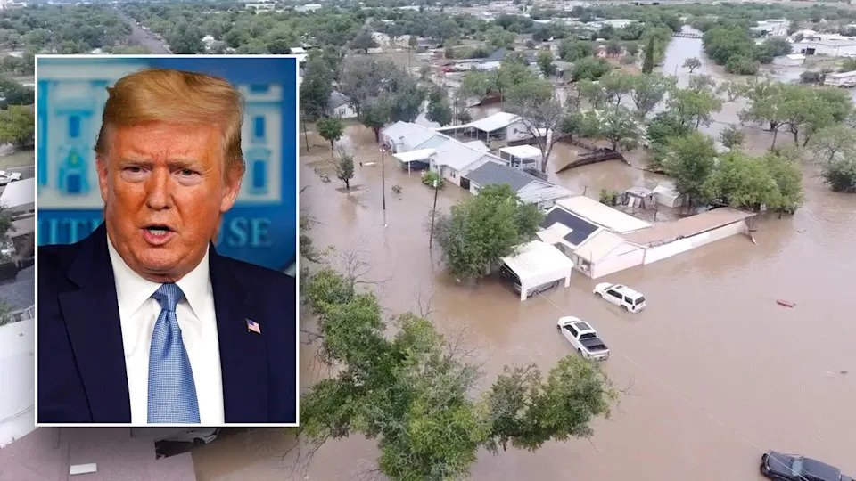 After disasters like the Texas flood, Trump reflexively blames Biden