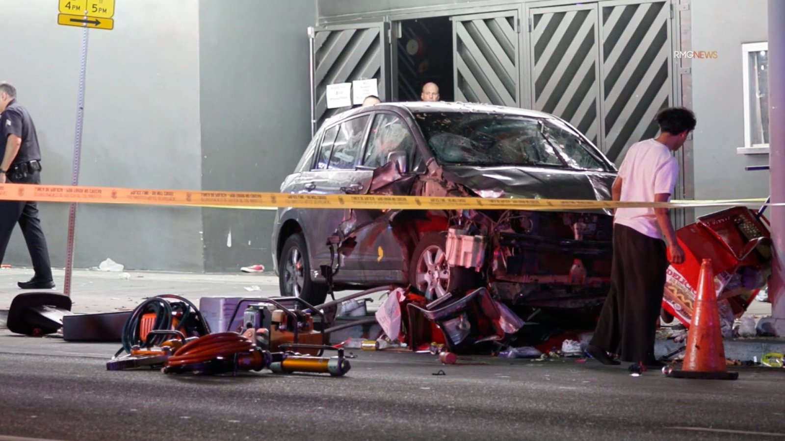 At least 30 hurt after vehicle strikes crowd outside Los Angeles nightclub. The driver was then shot by bystander, police say