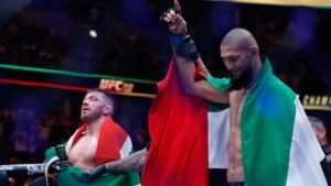 Khamzat Chimaev dominates Dricus du Plessis to win UFC middleweight title