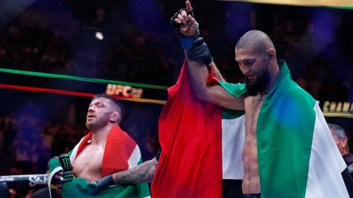 Khamzat Chimaev dominates Dricus du Plessis to win UFC middleweight title
