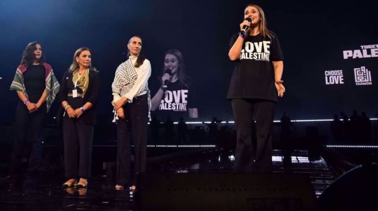 Dozens of celebrities take to the stage in London for the ‘Together for Palestine’ fundraiser